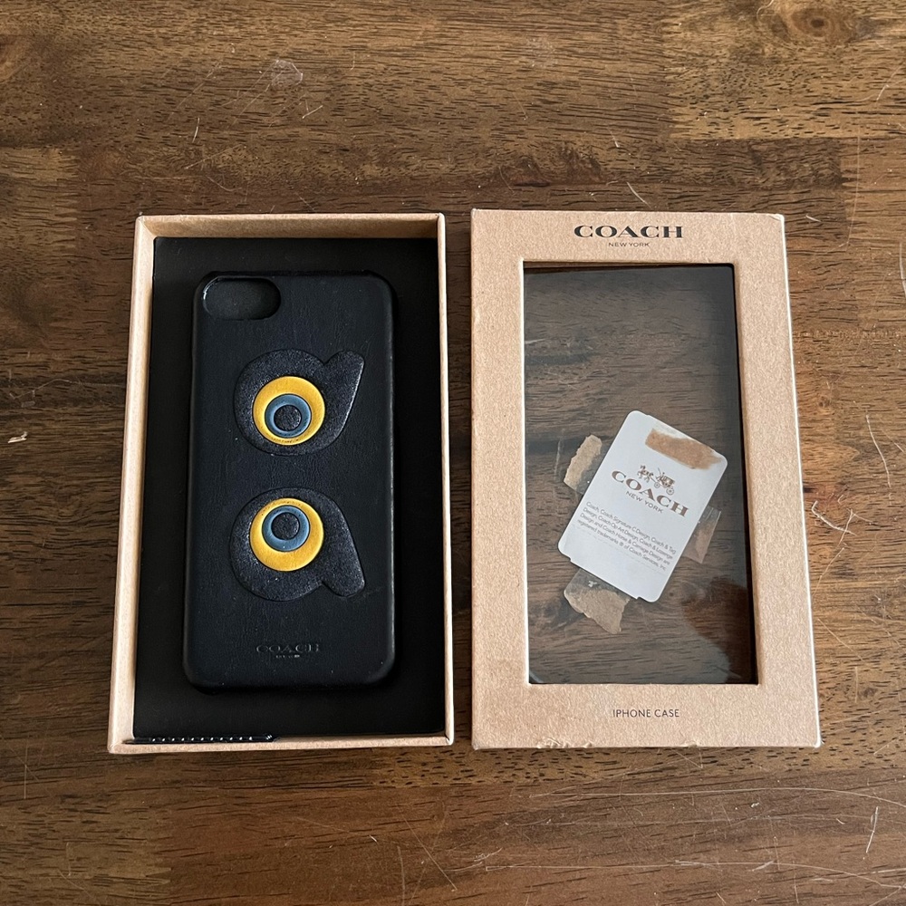 Coach Black and Yellow iPhone Case